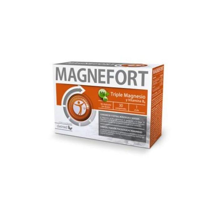 DIETMED Magnefort 30 Comp. para Energía, Fatiga, Músculos, Huesos, Función Psicológica e Inmunitaria
