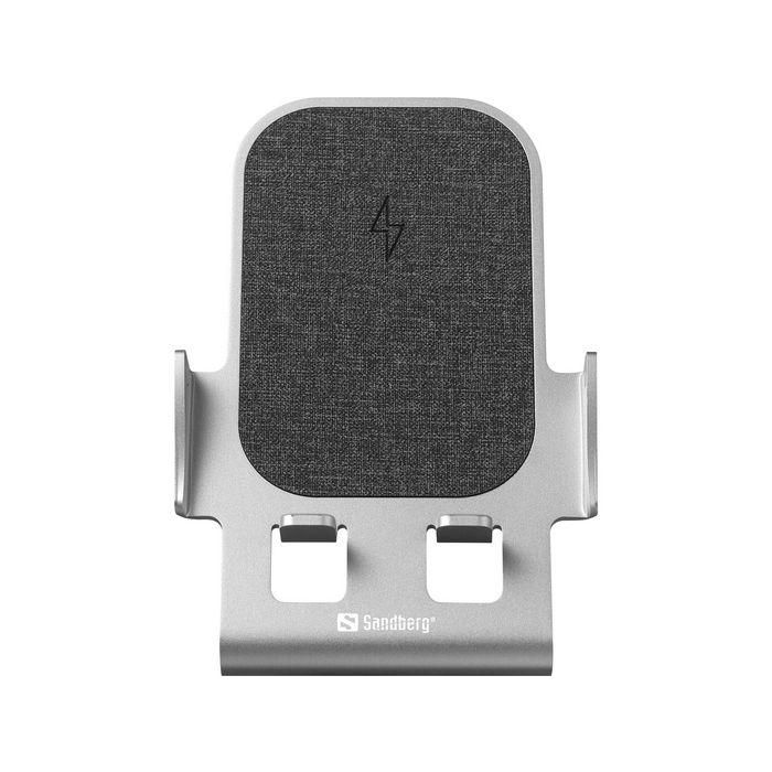 Sandberg Wireless Charger Stand 15W Alu 1 Sandberg Wireless Charger Stand 15W Alu 1