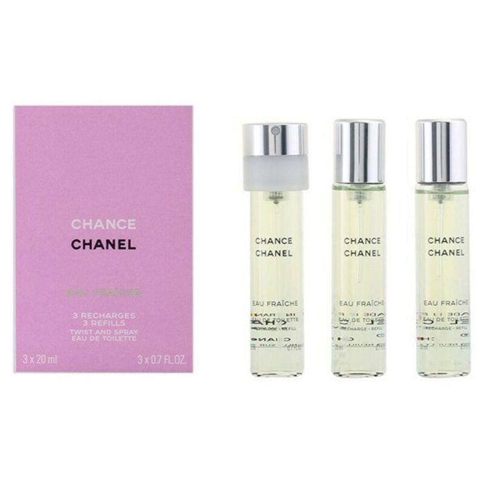 Chanel CHANCE EAU FRAICHE Eau de Toilette Vaporizador Twist & Spray 3 Recargas 3 x 20 ml para Mujer 1 Chanel CHANCE EAU FRAICHE Eau de Toilette Vaporizador Twist & Spray 3 Recargas 3 x 20 ml para Mujer 1