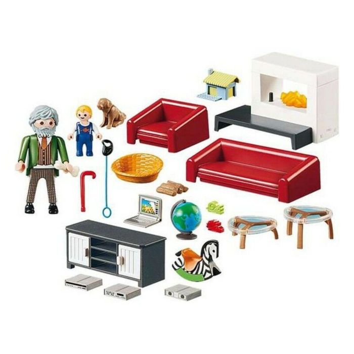 Playmobil Casa de Muñecas Salón con Abuelo, Nieto y Muebles 1 Playmobil Casa de Muñecas Salón con Abuelo, Nieto y Muebles 1