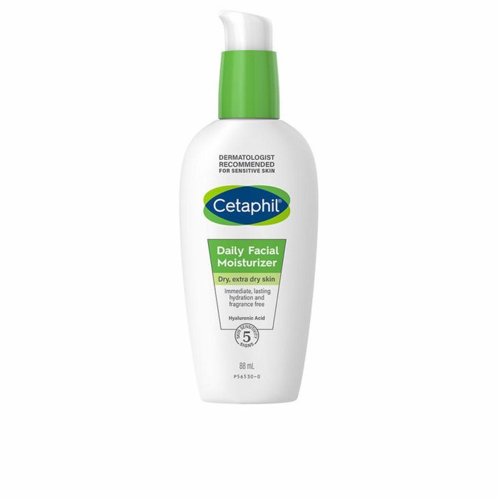 Cetaphil Loción Facial Hidratante de Día con Ácido Hialurónico, Rápida Absorción, Piel Sensible y Seca, No Comedogénica, 88 ml