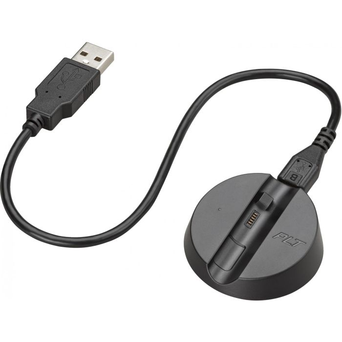 POLY Voyager 6200 Soporte de carga USB-C para auriculares, base de recarga negra