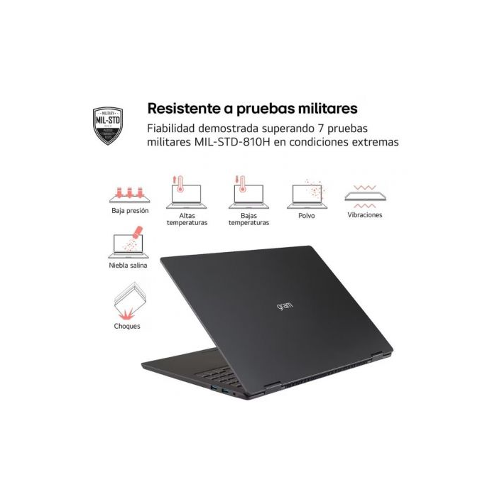 Portátil LG Gram 15ZD80T-G.AX55B Ryzen AI 5-340/ 16GB/ 512GB SSD/ 15.6"/ Sin Sistema Operativo 3