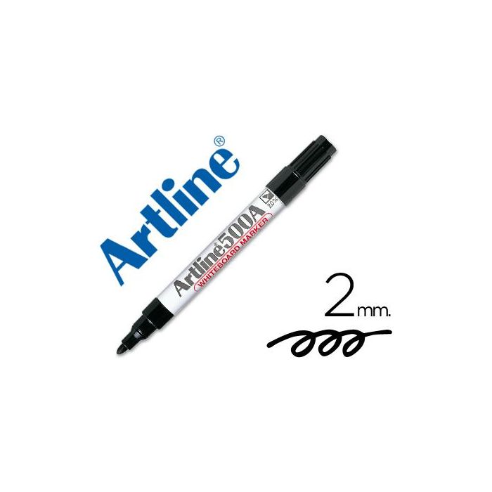 Rotulador Artline Pizarra Ek-500 Negro Punta Redonda 2 mm Recargable 12 unidades