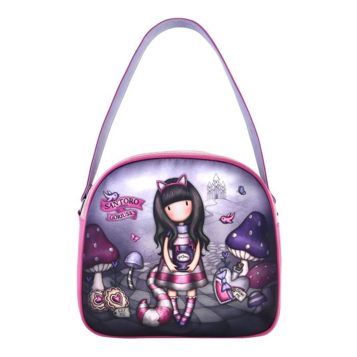 Bolso de Mano Gorjuss Cheshire cat Morado (30 x 28,5 x 11,5 cm) 1 Bolso de Mano Gorjuss Cheshire cat Morado (30 x 28,5 x 11,5 cm) 1