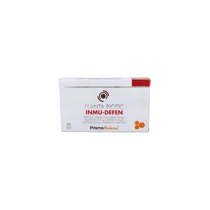 Prisma Natural Plantabiotic Inmu-Defen 20 Ampollas - Complemento Alimenticio para Apoyo de Defensas y Sistema Inmune