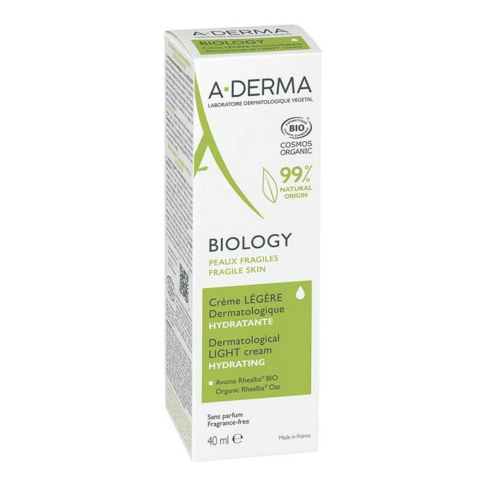 A-DERMA BIOLOGY Crema Hidratante Ligera 40 ml para Piel Frágil y Sensible Normal Mixta 1