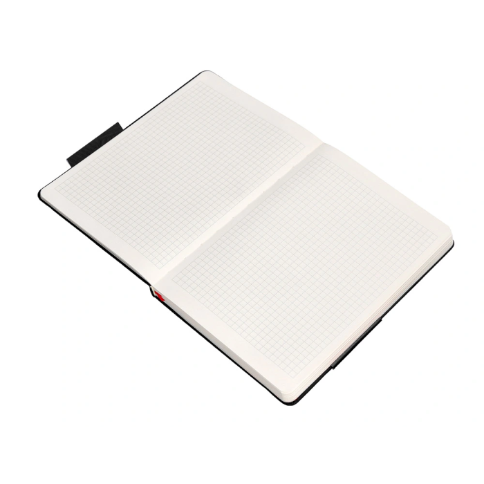 Antartik Cuaderno A5 Tapa Dura Hojas Cuadriculadas Negro y Rojo 100 Hojas 80gr FSC 8