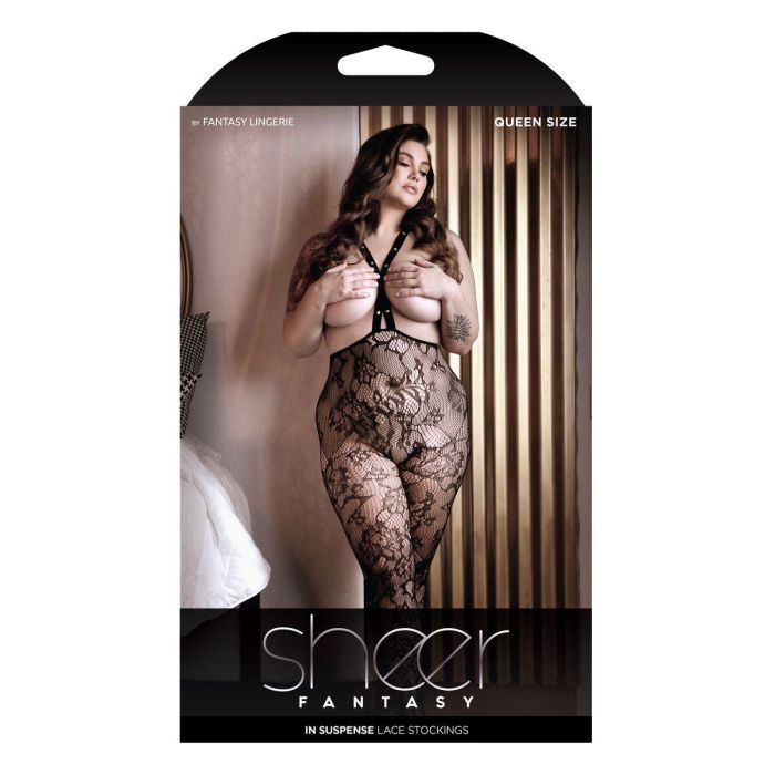 Medias Fantasy Lingerie Negro (Queen size) Medias Fantasy Lingerie Negro (Queen size)