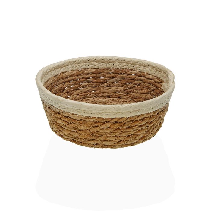 Versa Cesta Redonda Beige 18x18x7 cm - Alga y Papel (2 Unidades) Versa Cesta Redonda Beige 18x18x7 cm - Alga y Papel (2 Unidades)