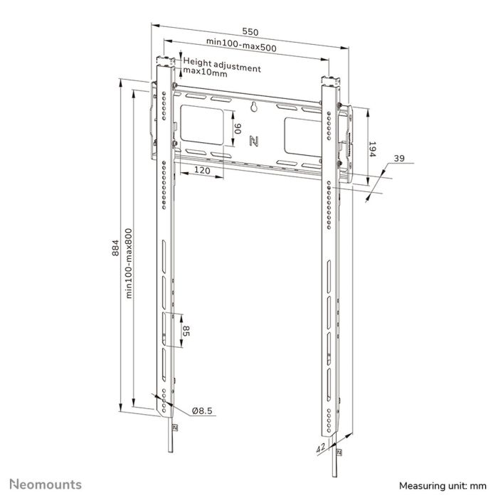 Soporte TV Neomounts WL30-750BL18P 100 kg 98" 14