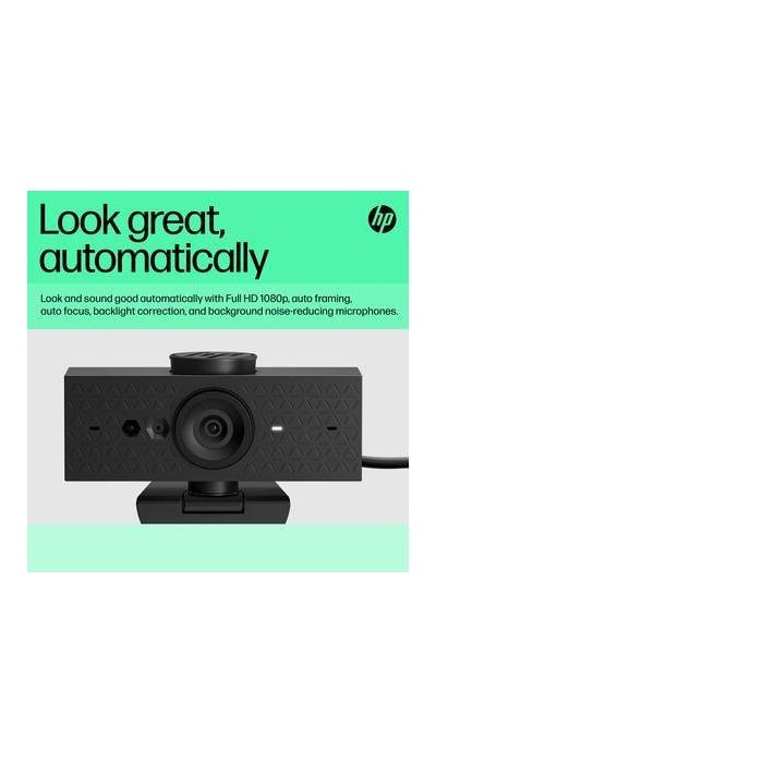 HP Webcam Video FHD 1080P, 30 FPS, Compatible con Windows Hello, Corrección Automática de Luz y Fondo, Micrófonos con Reducción de Ruido - 625 27 HP Webcam Video FHD 1080P, 30 FPS, Compatible con Windows Hello, Corrección Automática de Luz y Fondo, Micrófonos con Reducción de Ruido - 625 27