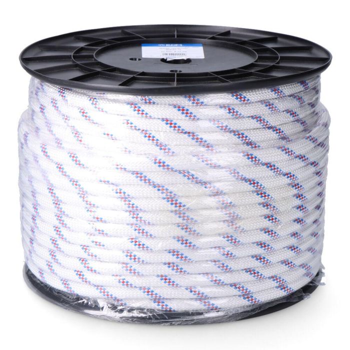 Driza trenzado poliéster blanco distintivo 16 mm x 100 m 2 Driza trenzado poliéster blanco distintivo 16 mm x 100 m 2