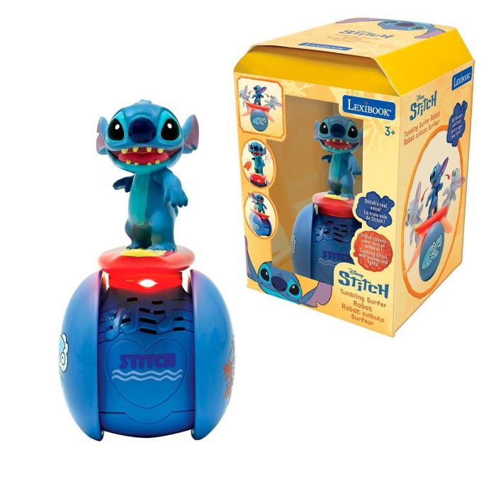 Lexibook Rob01D Juguete Roller Surfer Stitch Disney con efectos de sonido, se balancea en 1 rueda, ideal para niños +3 años Lexibook Rob01D Juguete Roller Surfer Stitch Disney con efectos de sonido, se balancea en 1 rueda, ideal para niños +3 años