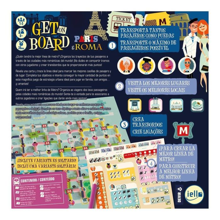 Devir Juego de Mesa Get On Board: Paris & Roma 1 Devir Juego de Mesa Get On Board: Paris & Roma 1