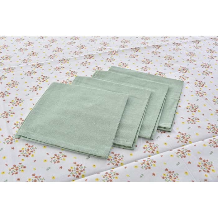 Mantel Shabby DKD Home Decor Verde 250 x 0.5 x 150 cm Set de 9 2