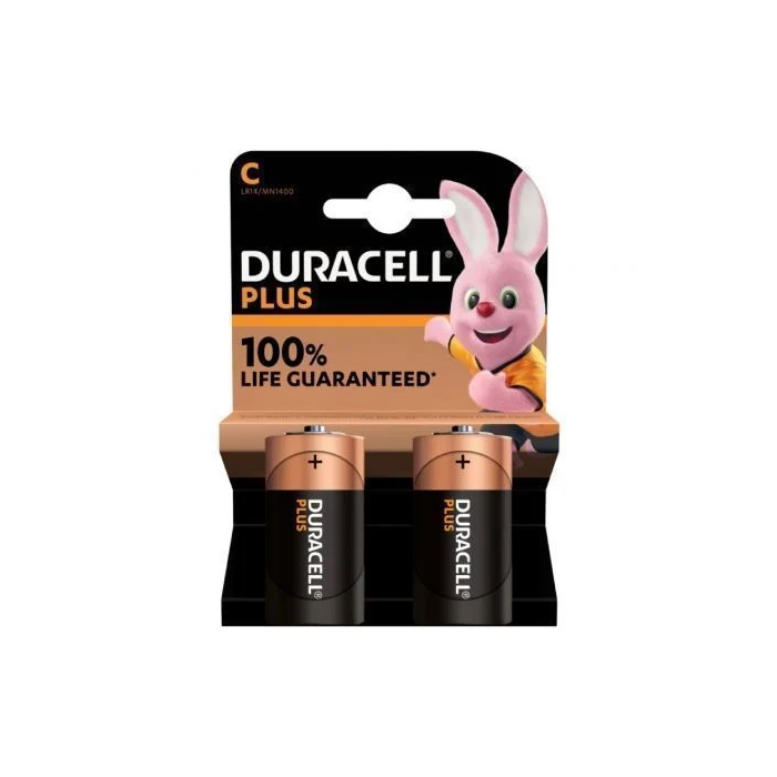 Duracell Pila Alcalina Plus C Blister de 2 Unidades