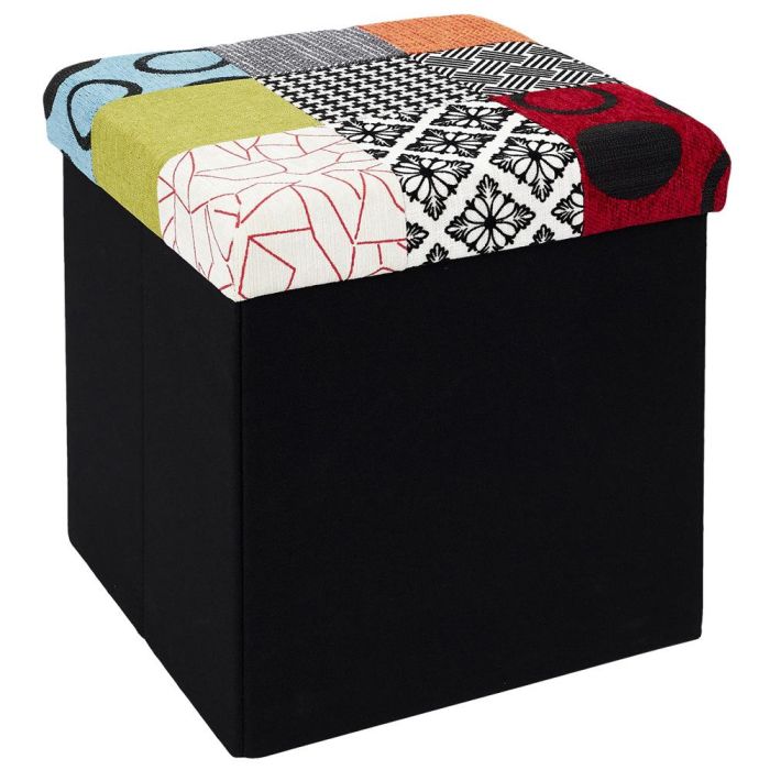 Home Deco Factory Caja-Puf Plegable Patchwork Colección Essentiel 38x38x38 cm Almacenamiento Banco Resistente 0 Home Deco Factory Caja-Puf Plegable Patchwork Colección Essentiel 38x38x38 cm Almacenamiento Banco Resistente 0