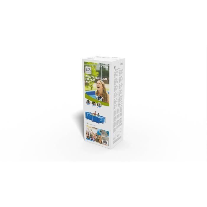 Intex 28270 Piscina Desmontable Rectangular Metal Frame 220x150x60 cm, 1662L, Lona PVC-Poliéster con Hydro Aeration Technology 3 Intex 28270 Piscina Desmontable Rectangular Metal Frame 220x150x60 cm, 1662L, Lona PVC-Poliéster con Hydro Aeration Technology 3