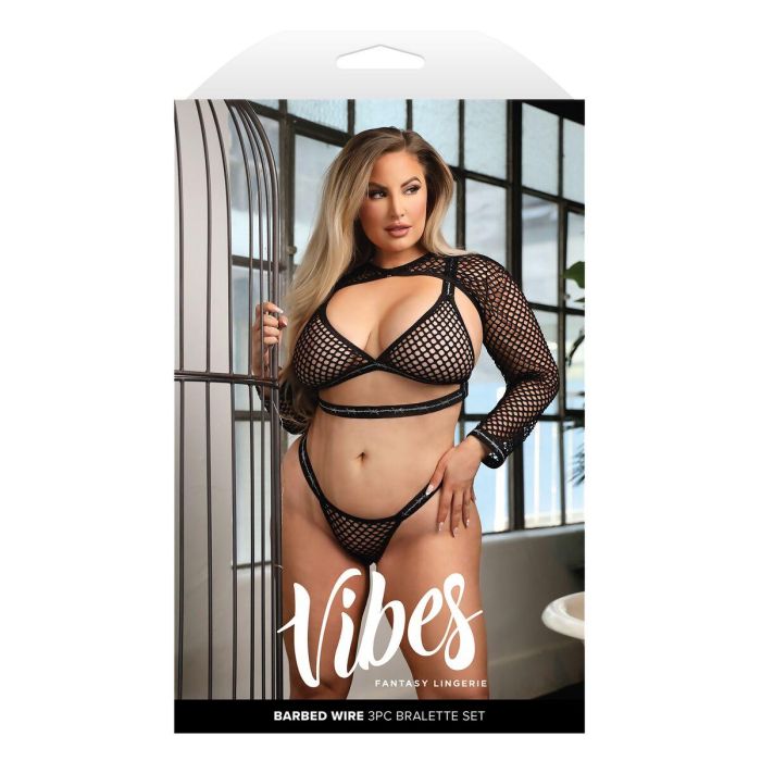 Conjunto de Lencería Fantasy Lingerie Negro (Queen size) (Queen) 1 Conjunto de Lencería Fantasy Lingerie Negro (Queen size) (Queen) 1