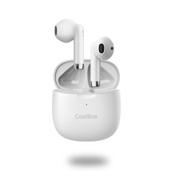 Coolbox Auriculares TWS Bluetooth 5.1 con Micrófono, Manos Libres, Autonomía Hasta 15h, Blanco 0 Coolbox Auriculares TWS Bluetooth 5.1 con Micrófono, Manos Libres, Autonomía Hasta 15h, Blanco 0