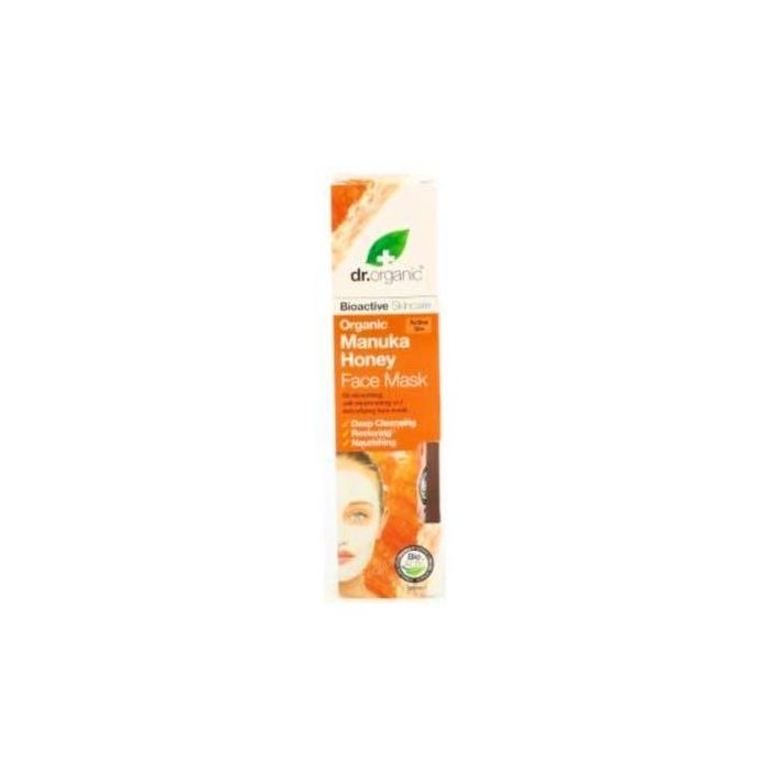 DR. ORGANIC Mascarilla Facial Miel de Manuka 125ml - Limpiadora e Hidratante para Piel Suave y Luminosa