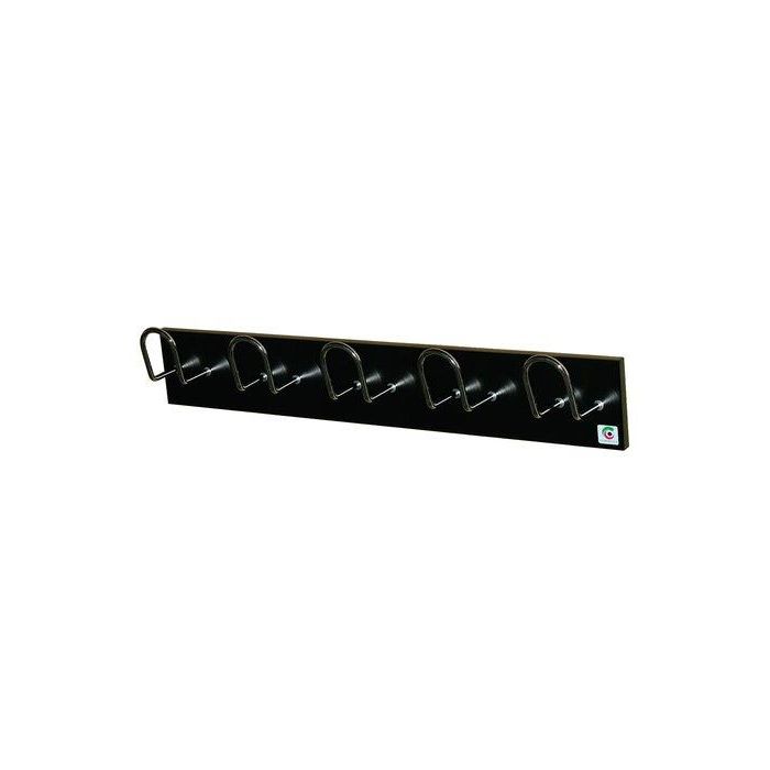 Perchero Pared Clindro H-15 5 Colgadores Negro