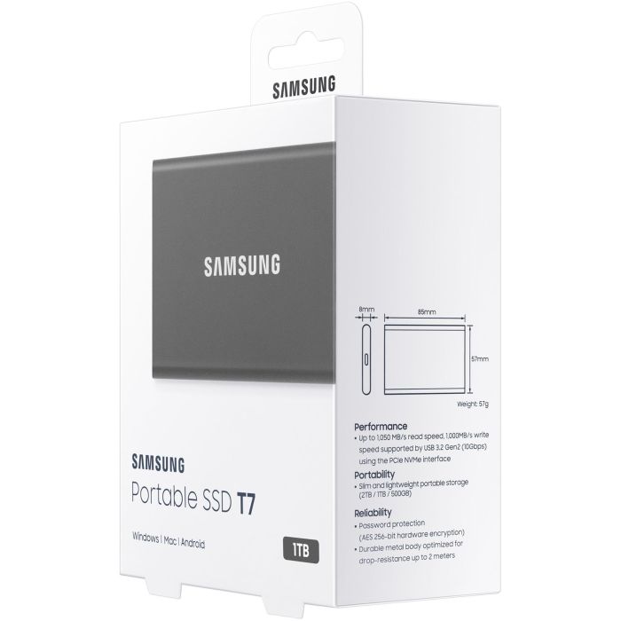 Samsung SSD Externo T7 USB Tipo C Gris 1 TB 2