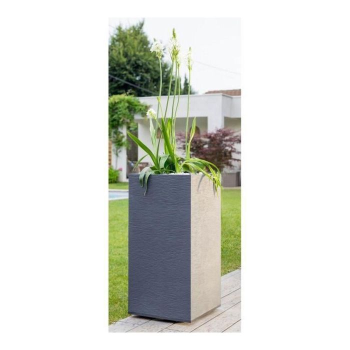 EDA Maceta cuadrada alta Graphit - 39.5 x 39.5 x H 80 cm - 31 L - Gris antracita 1 EDA Maceta cuadrada alta Graphit - 39.5 x 39.5 x H 80 cm - 31 L - Gris antracita 1