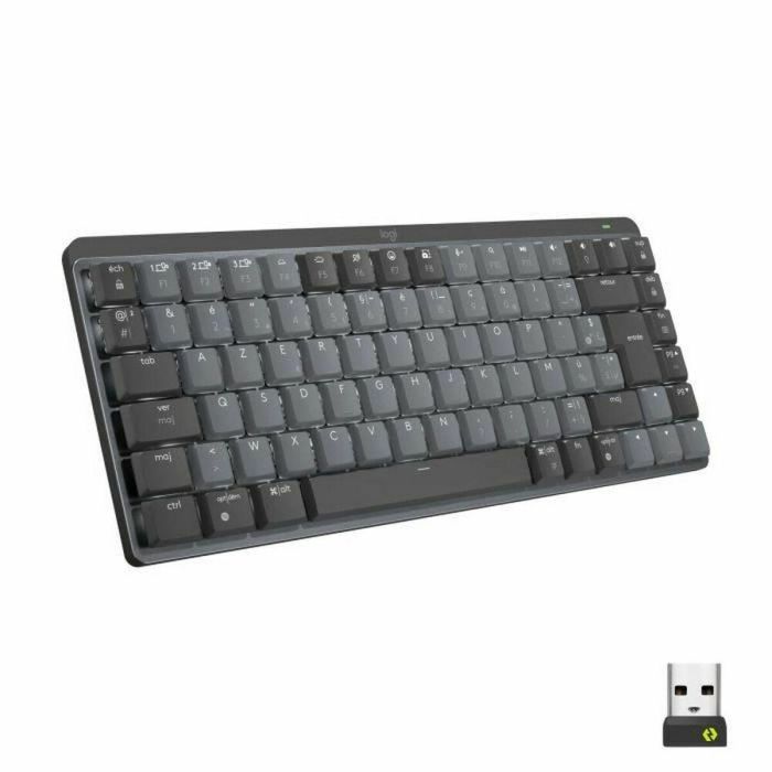 Logitech - Teclado inalámbrico - MX Mini - Mecánico - Rendimiento retroiluminado - Grafito