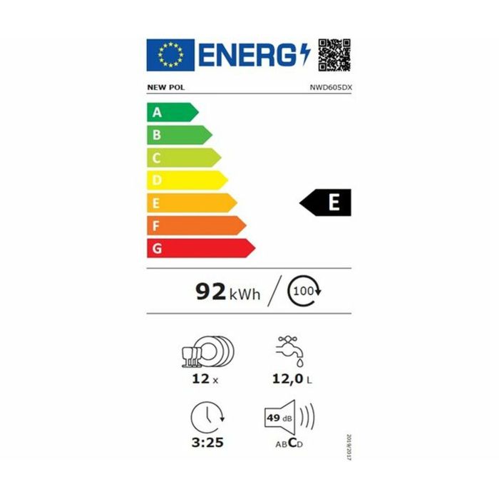 Lavavajillas NEWPOL NWD605DX 60 cm 1