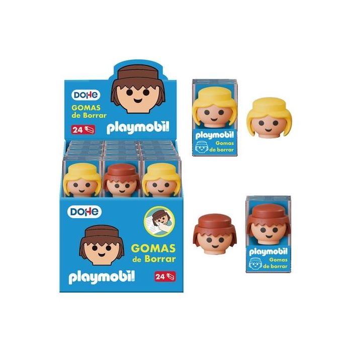 Goma De Borrar Dohe Playmobil Surtido Expositor De 24 (2 Mod.)