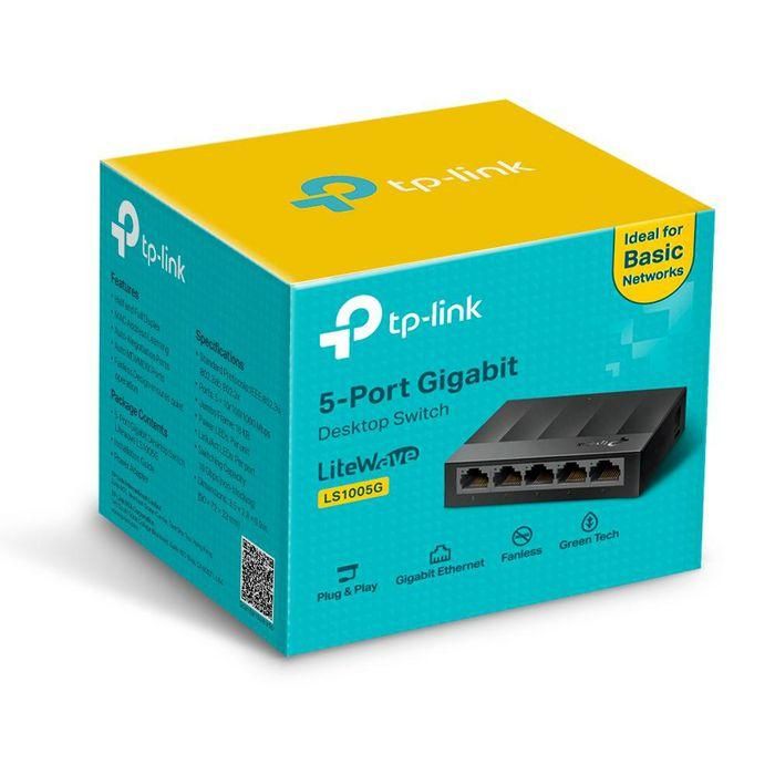 TPLINK Switch LS1005G 5 Puertos Gigabit Ethernet 10/100/1000Mbps 4