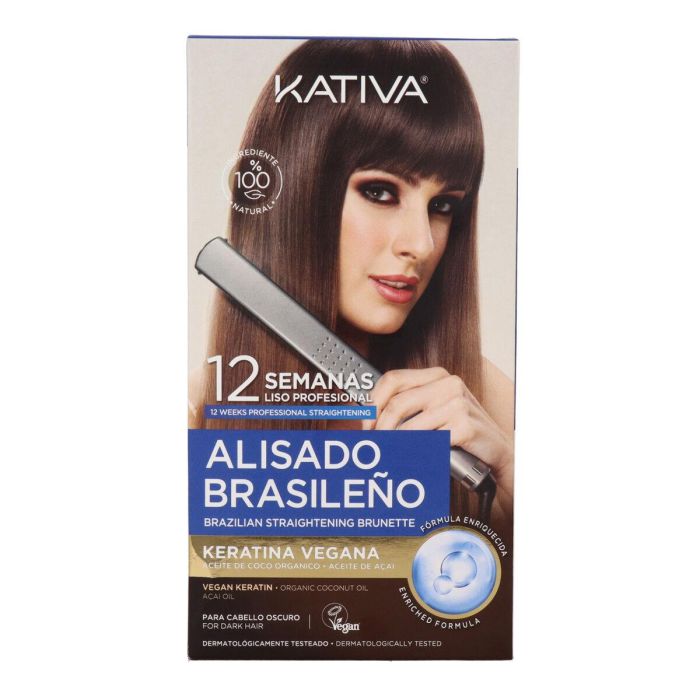 Kativa Alisado Brasileño Kit Vegano Cabello Oscuro 1