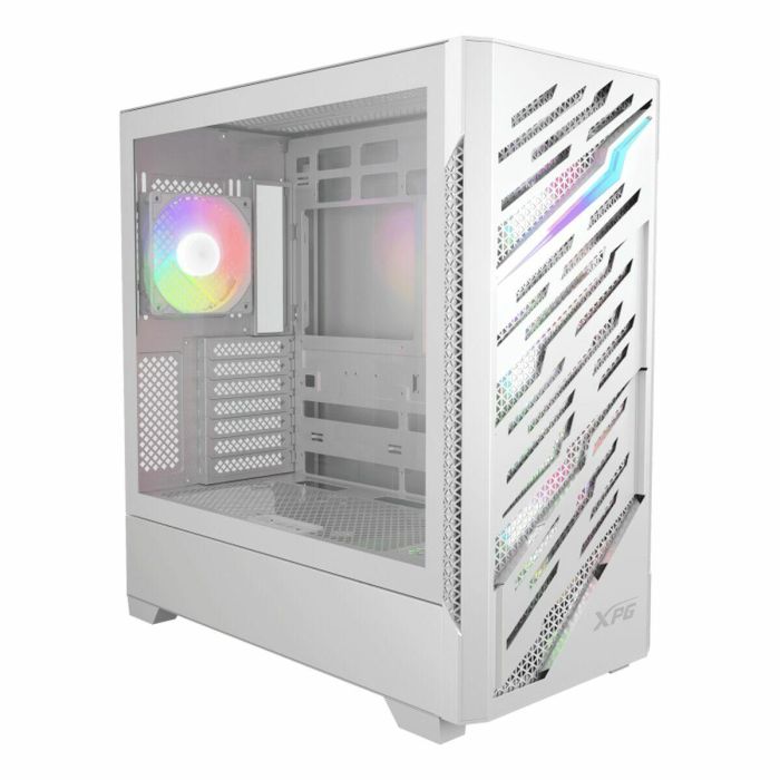 XPG STARKER AIR BTF Midi Tower Caja PC Gaming Panel Perforado con 4 Ventiladores ARGB, Compatible ATX Conector Inverso, Blanco 9