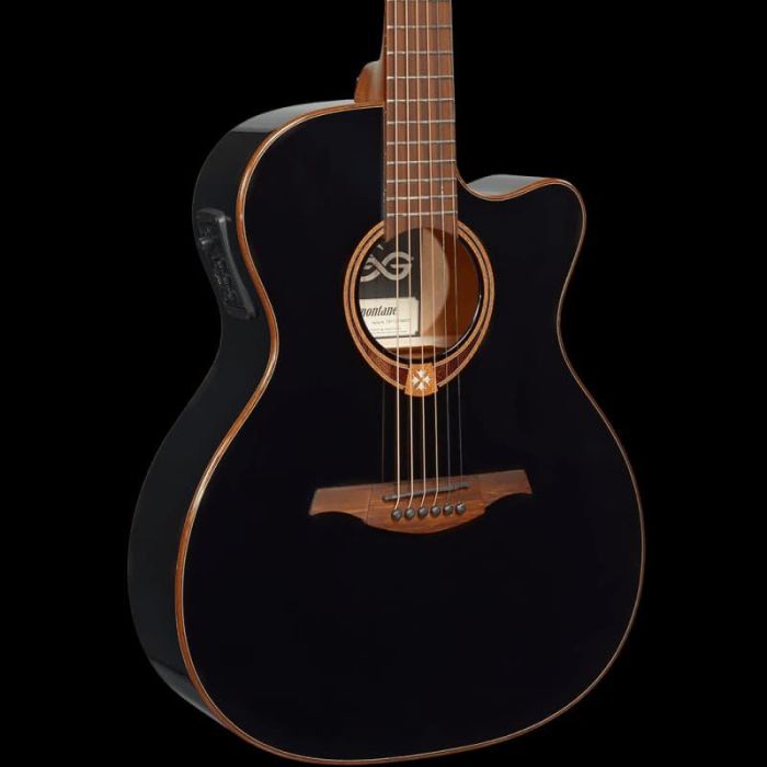 LAG Guitarra Acústica Auditorium Cutaway Tramontane 118 A/E Electroacústica Negra