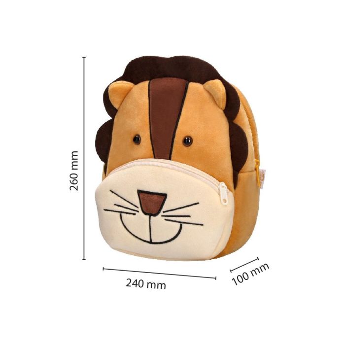 Cartera Preescolar Liderpapel Mochila Infantil Peluche Leon 260x100x240 mm 1