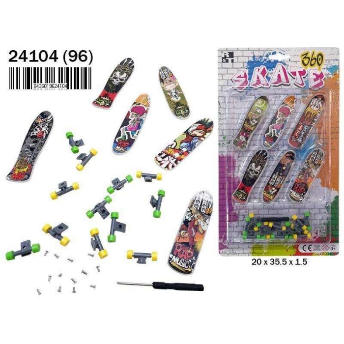 Monopatin skate 360 set con 6 unidades. 20x35,5x1,5 cm Monopatin skate 360 set con 6 unidades. 20x35,5x1,5 cm