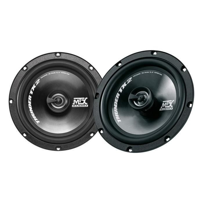 MTX TX265C Altavoz coaxial 2 vías Ø16.5cm 65W RMS 260W Pico 4O 92.5dB con membrana de polipropileno, rejillas incluidas y 62.5mm profundidad 1