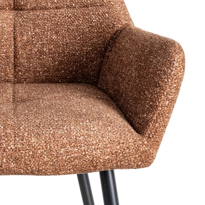 Silla Jaspeado Ocre Tejido-Metal 59 X 54 X 81 cm