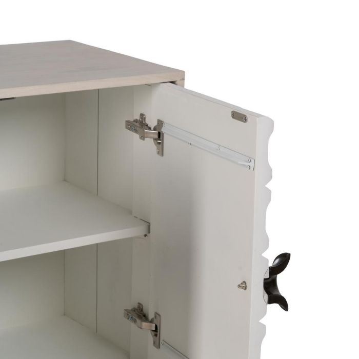 Aparador Blanco Rozado Madera de Mango 152 X 41 X 92 cm