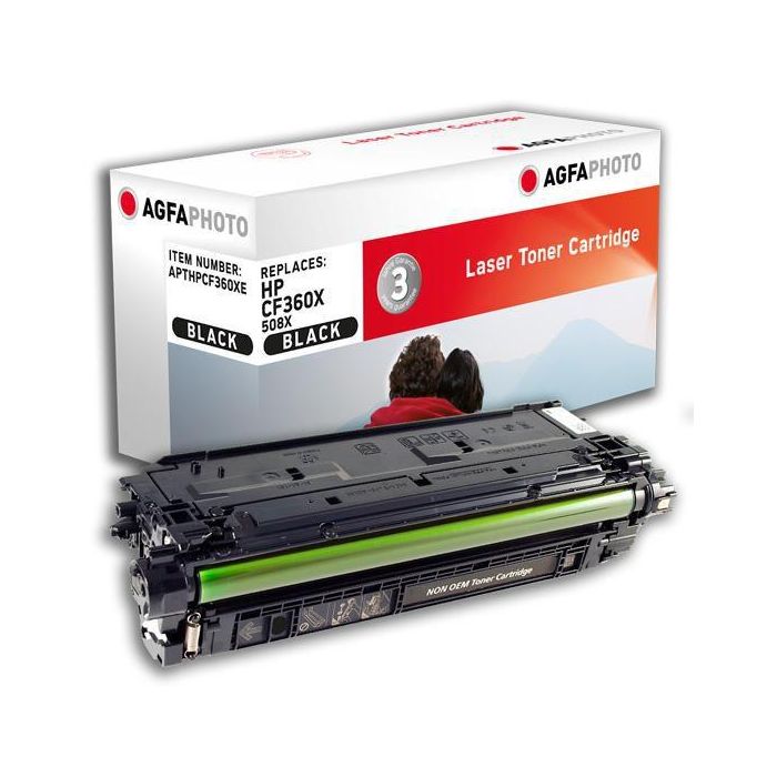AgfaPhoto Cartucho de Tóner Láser Compatible con CF360X, Color Negro