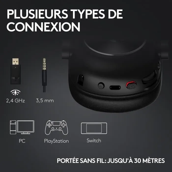 Logitech PRO X 2 LIGHTSPEED Auriculares Gaming Inalámbricos Blancos EMEA28-935 4 Logitech PRO X 2 LIGHTSPEED Auriculares Gaming Inalámbricos Blancos EMEA28-935 4