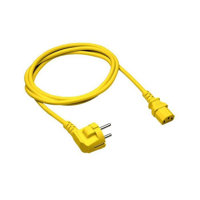 Noname Power cord Europe CEE 7/7 90° to C13, 0,75mm², VDE, yellow, length 1,80m 1 Noname Power cord Europe CEE 7/7 90° to C13, 0,75mm², VDE, yellow, length 1,80m 1