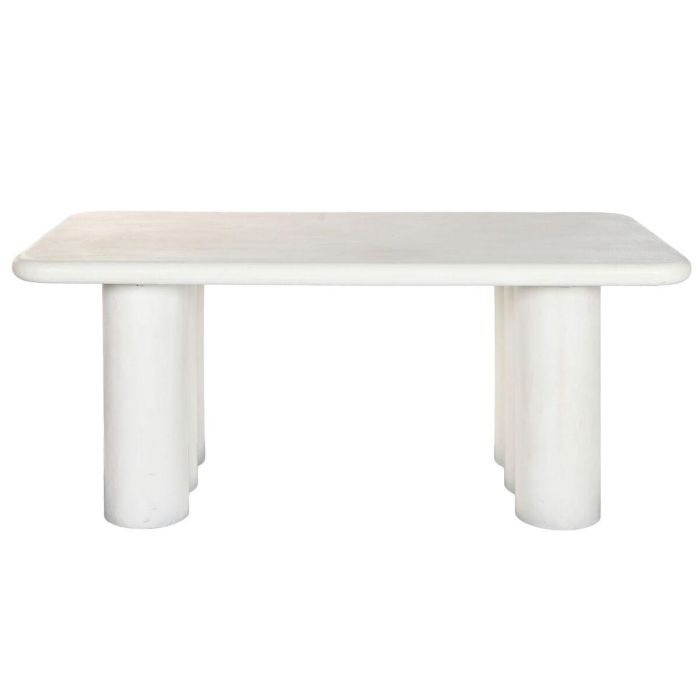 Mesa de Comedor Home ESPRIT Blanco Resina Madera MDF 180 x 90 x 76 cm 1 Mesa de Comedor Home ESPRIT Blanco Resina Madera MDF 180 x 90 x 76 cm 1