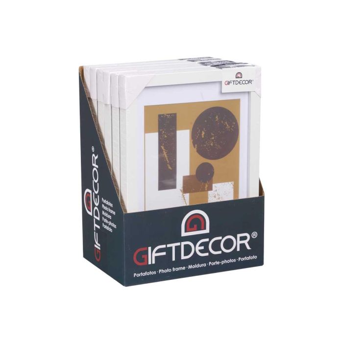 Giftdecor Portafoto Pared Madera Paspartu Blanco 18 x 24 cm (Set de 12) 2