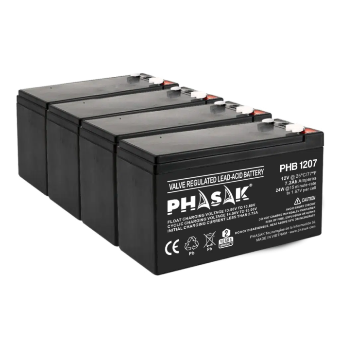 Phasak Bateria 12V / 7.2A - Bateria sellada plomo-acido estandar