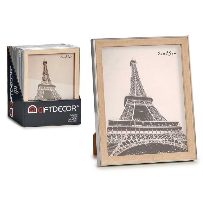 Portafoto Plata Color Madera 20X25Cm Giftdecor (24 Unidades) Portafoto Plata Color Madera 20X25Cm Giftdecor (24 Unidades)