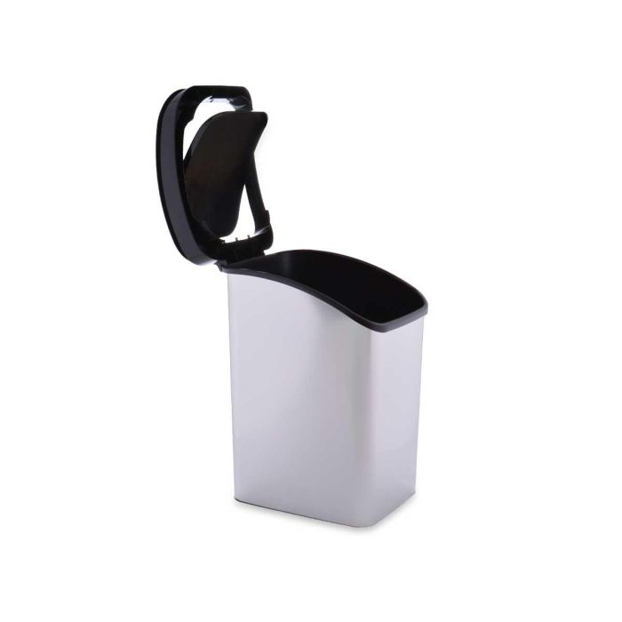 Papelera de plástico basculante plateada 23L Berilo 34x43.7x27.3 cm (6 Unidades) 2 Papelera de plástico basculante plateada 23L Berilo 34x43.7x27.3 cm (6 Unidades) 2