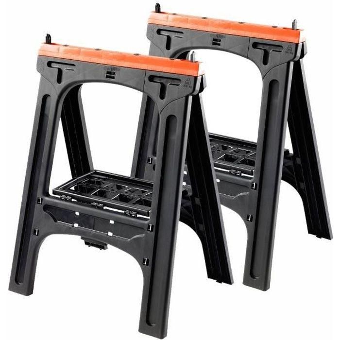 Caballete TOOD Plegable 60 x 10 x 80 cm 200 kg (2 Unidades) 0 Caballete TOOD Plegable 60 x 10 x 80 cm 200 kg (2 Unidades) 0